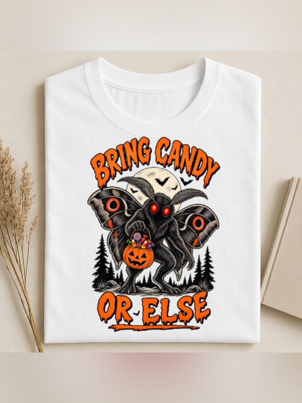 Halloween Mothman Costume Tee - White Vintage Classic For Unisex